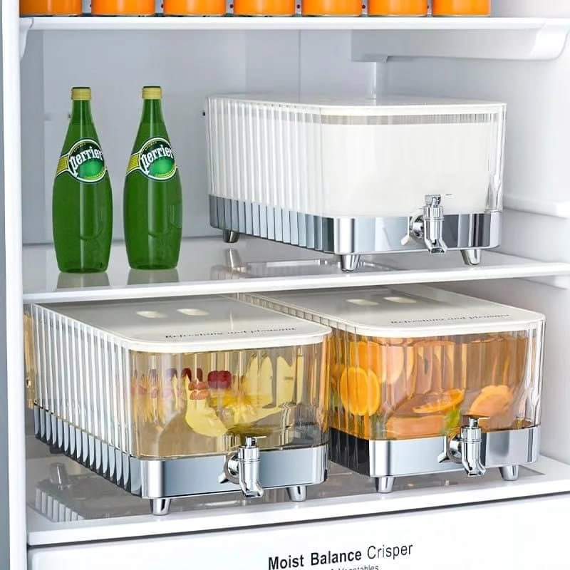 Distributeur de Boissons en Verre Élégant de 5,3 L avec Poignée de Versement Facile