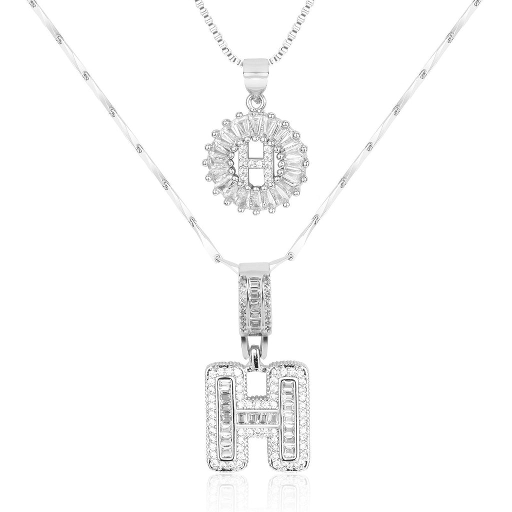 Collier GemLetter - Pendentif Initial avec Finition Luxe