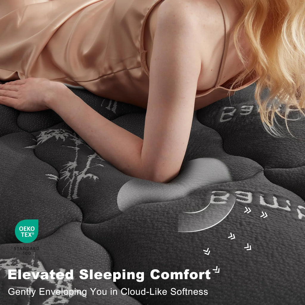 Collection EcoComfort | Protège-matelas en Viscose de Bambou avec Design Matelassé | Imperméable et Respirant pour un Confort de Sommeil Ultime