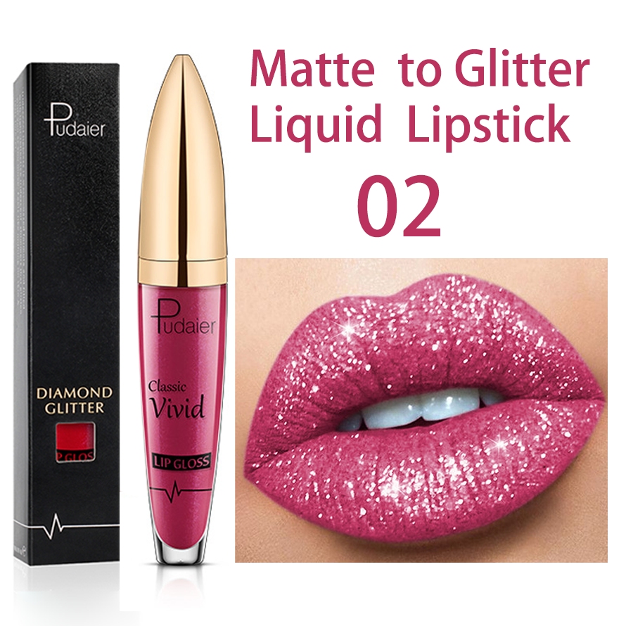 Gloss à lèvres pailleté diamant 18 couleurs