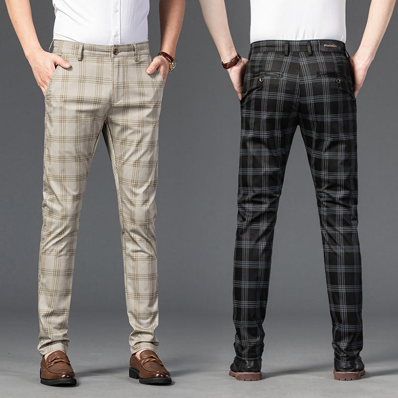 Chino - Pantalon Slim Fit à Carreaux pour Hommes - Chris