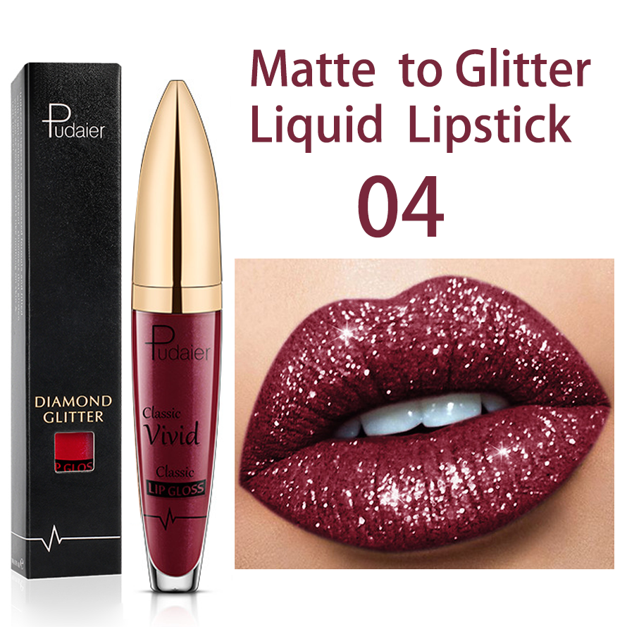Gloss à lèvres pailleté diamant 18 couleurs