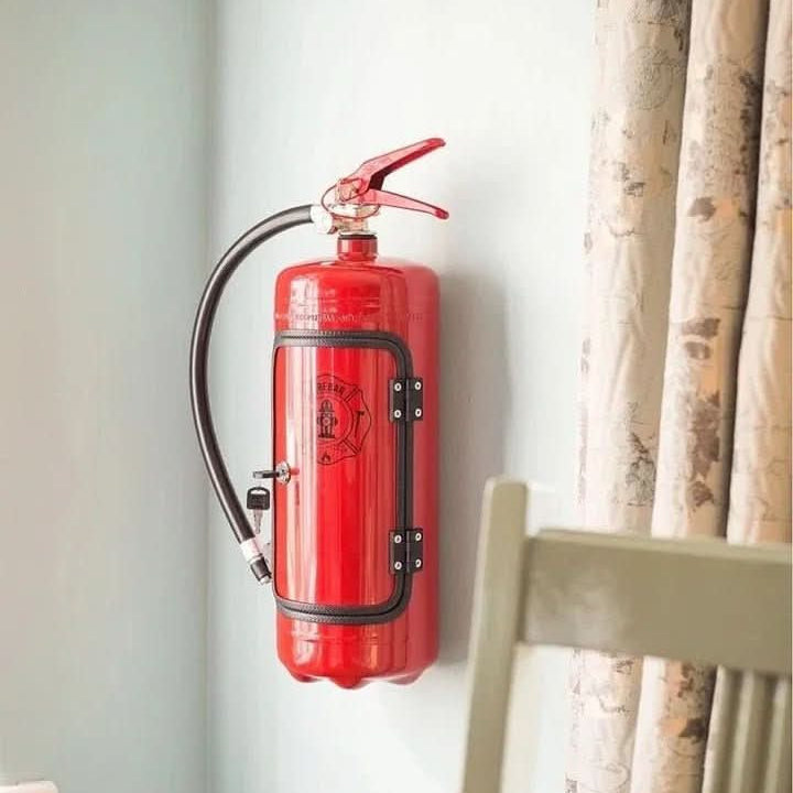 Barre de Feu Cachée – Mini-Bar Cachée au Design de Extincteur pour un Rangement Élégant des Boissons