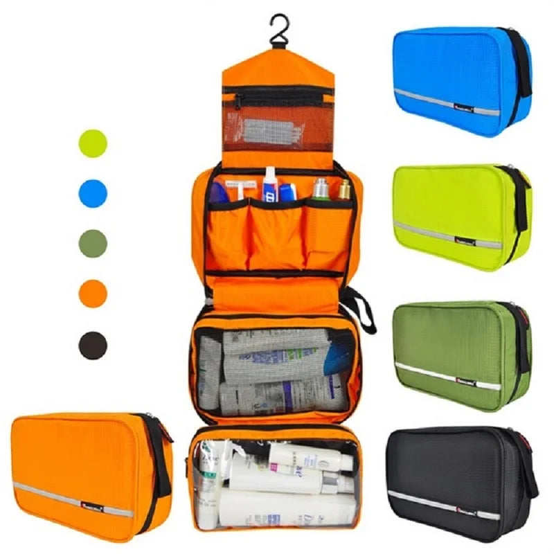 Travelior MaxPack Grande Trousse de Toilette Imperméable pour Hommes & Femmes | Trousse de Maquillage de Voyage | Design Robuste & Grand Espace de Rangement