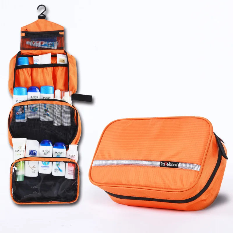 Travelior MaxPack Grande Trousse de Toilette Imperméable pour Hommes & Femmes | Trousse de Maquillage de Voyage | Design Robuste & Grand Espace de Rangement