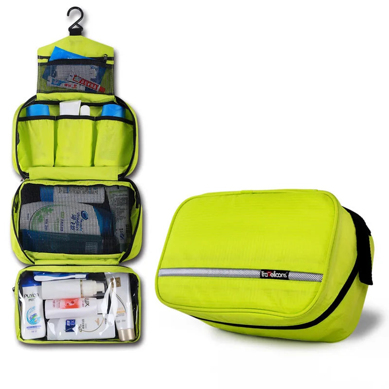 Travelior MaxPack Grande Trousse de Toilette Imperméable pour Hommes & Femmes | Trousse de Maquillage de Voyage | Design Robuste & Grand Espace de Rangement