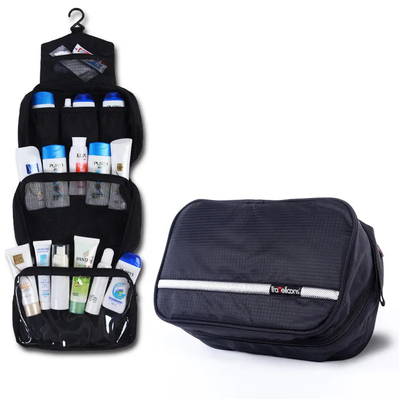 Travelior MaxPack Grande Trousse de Toilette Imperméable pour Hommes & Femmes | Trousse de Maquillage de Voyage | Design Robuste & Grand Espace de Rangement