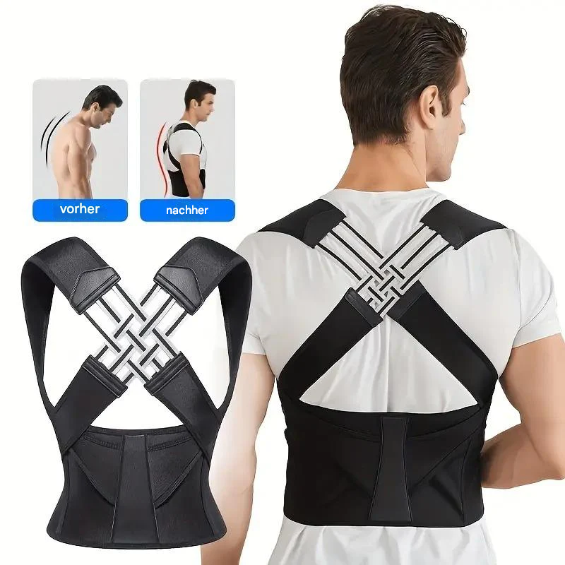 Skanto | Correcteur de posture ergonomique pour soulager les douleurs au cou et au dos, ajustable et stable