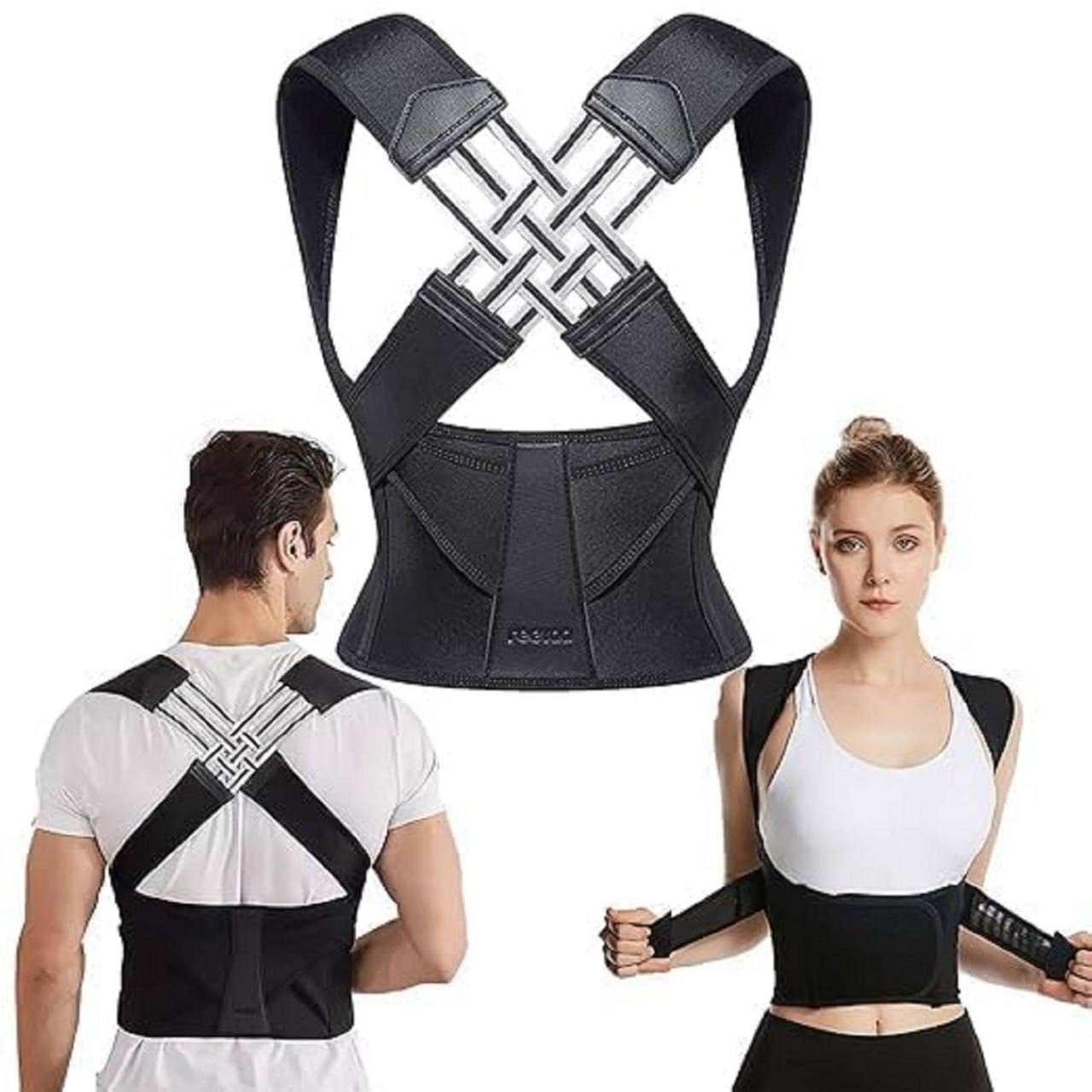 Skanto | Correcteur de posture ergonomique pour soulager les douleurs au cou et au dos, ajustable et stable