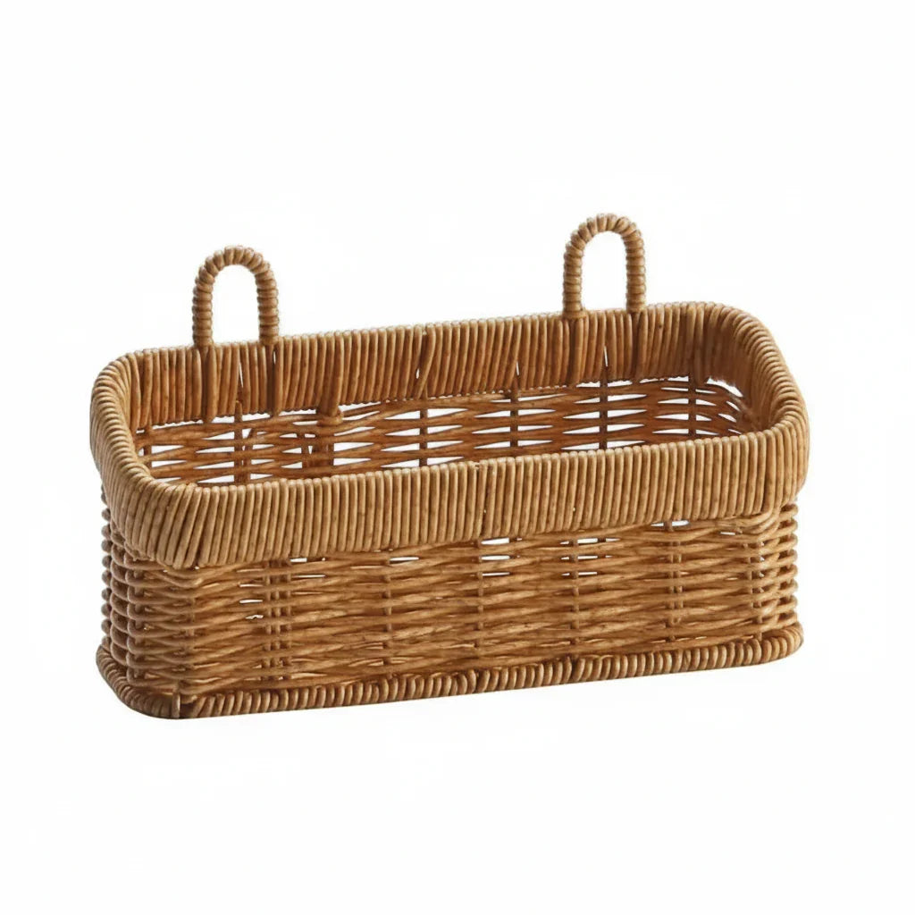 Panier mural tissé à la main pour un rangement décoratif