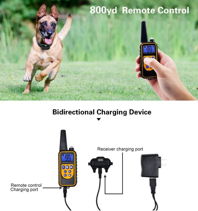 Collier Électrique pour Dressage de Chiens – Contrôle à Distance Sûr et Efficace