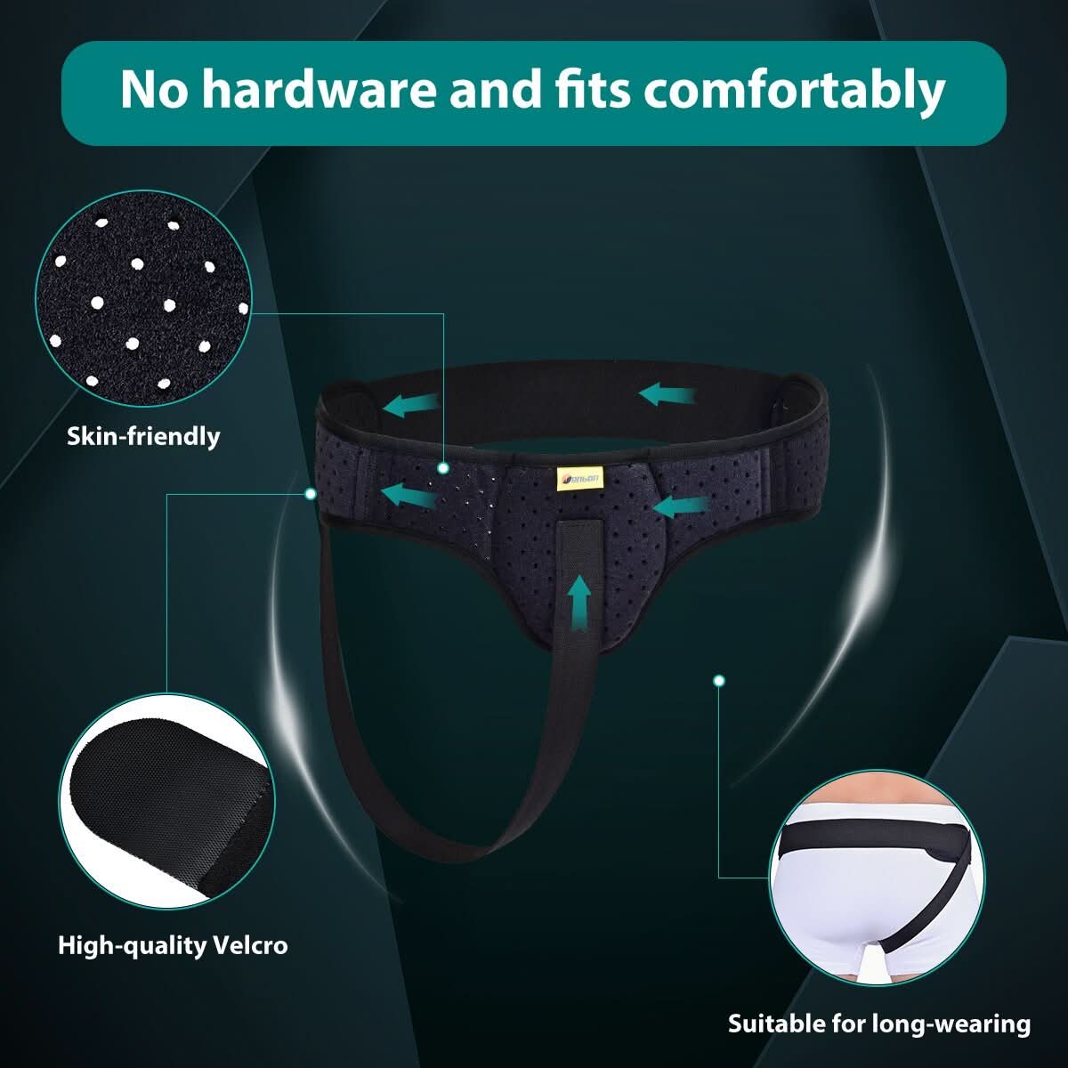 Ceinture de soutien inguinale pour hernie inguinale et soulagement de la douleur