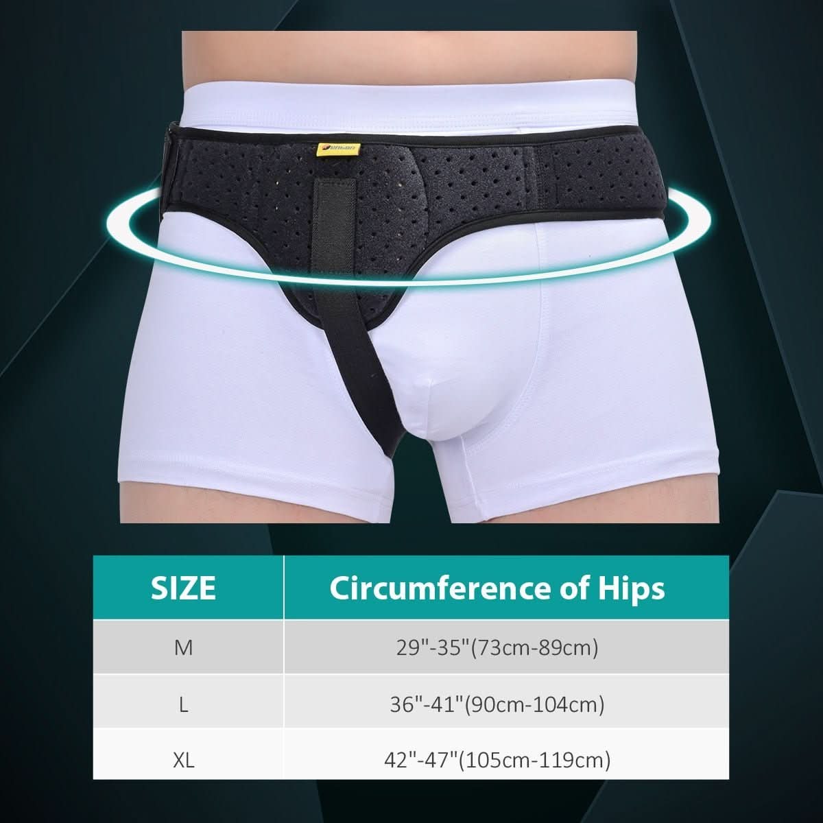 Ceinture de soutien inguinale pour hernie inguinale et soulagement de la douleur