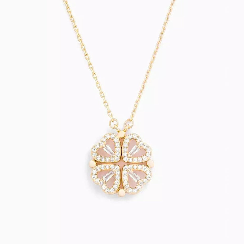 Collier en Cœur | Pendentif Transformable | Design Chanceux Étincelant