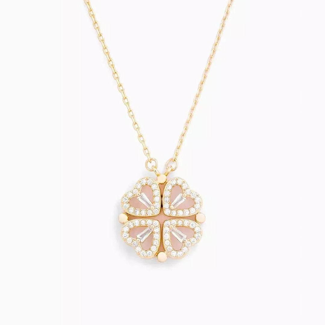 Collier en Cœur | Pendentif Transformable | Design Chanceux Étincelant