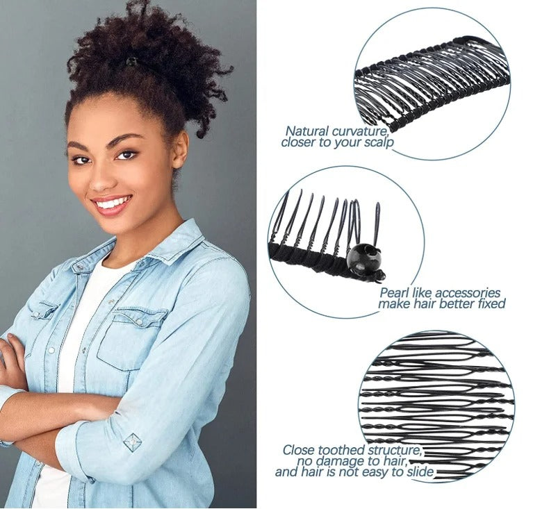 Rose® RetroClip 1+1 GRATUIT - Clip à Cheveux Rétro Classique Élastique 20 Dents