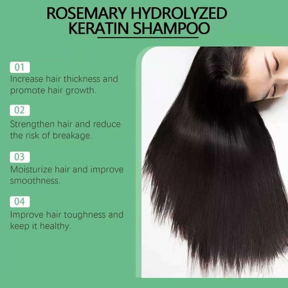 Rose® GlowShampoo 1+1 GRATUIT : Récupération de Kératine Naturelle, Hydratation Profonde et Éclat Radieux