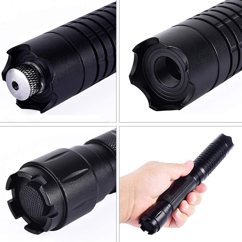 Lampe de Poche Laser Rechargeable – Torche en Aluminium à Longue Portée pour le Camping