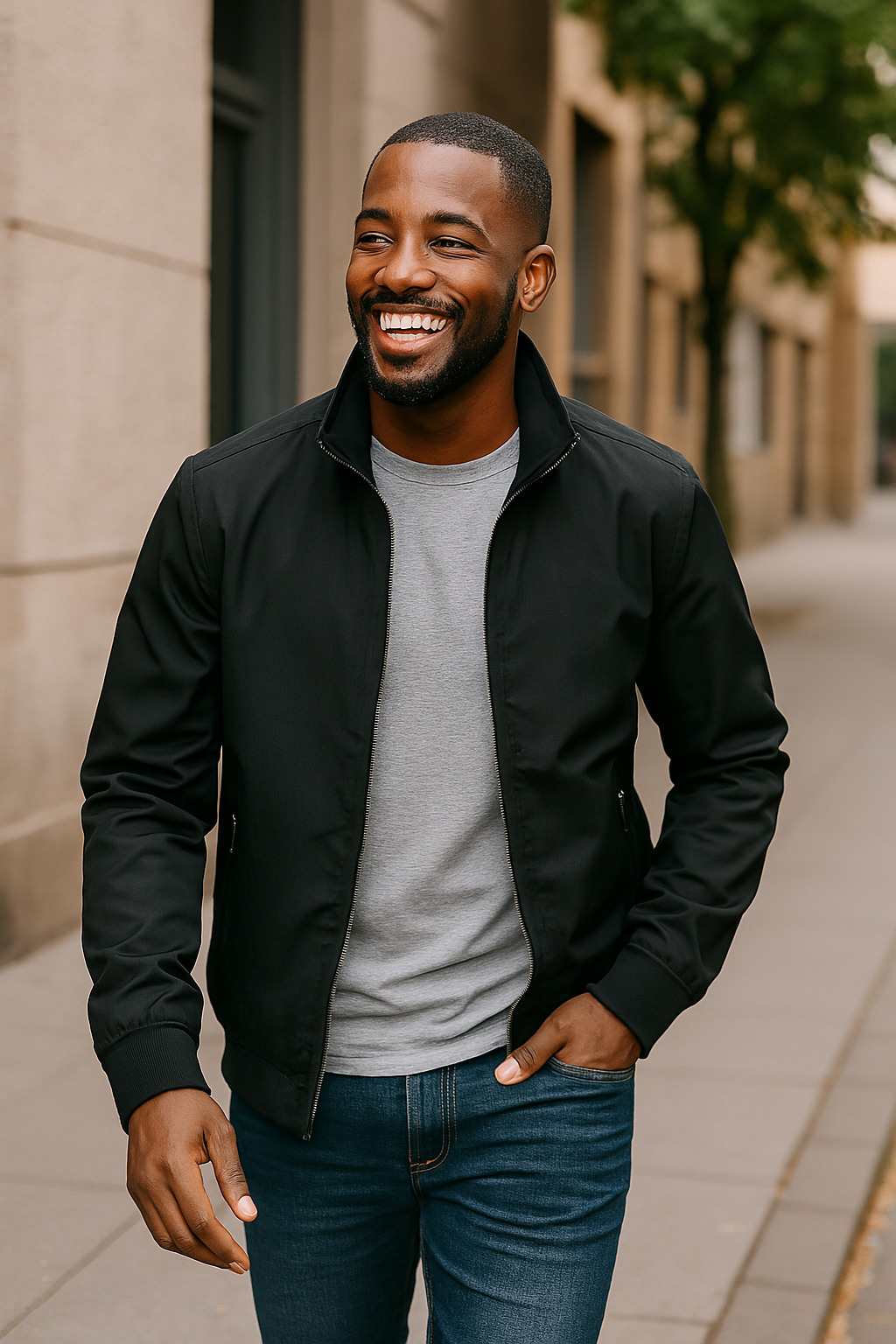 Veste Bomber Slim Fit pour Hommes – Légère, stylée et parfaite pour l'automne doré