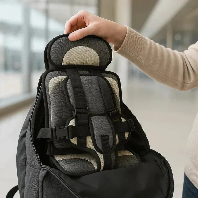 Siège Auto Portable pour Enfant avec Harnais de Sécurité à Cinq Points pour Voyage