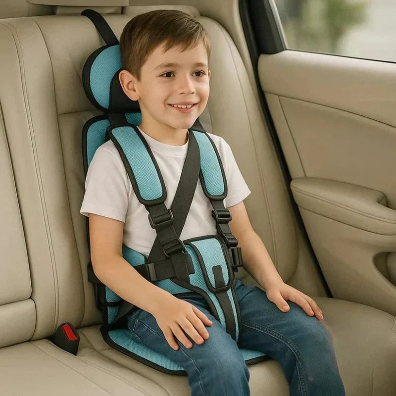 Siège Auto Portable pour Enfant avec Harnais de Sécurité à Cinq Points pour Voyage