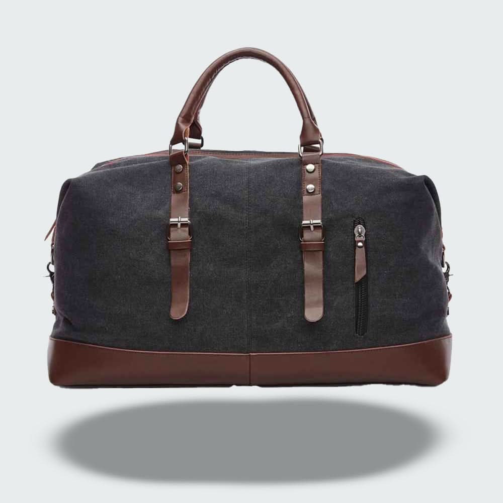 Sac de voyage en toile et cuir pour hommes - Escapade du week-end