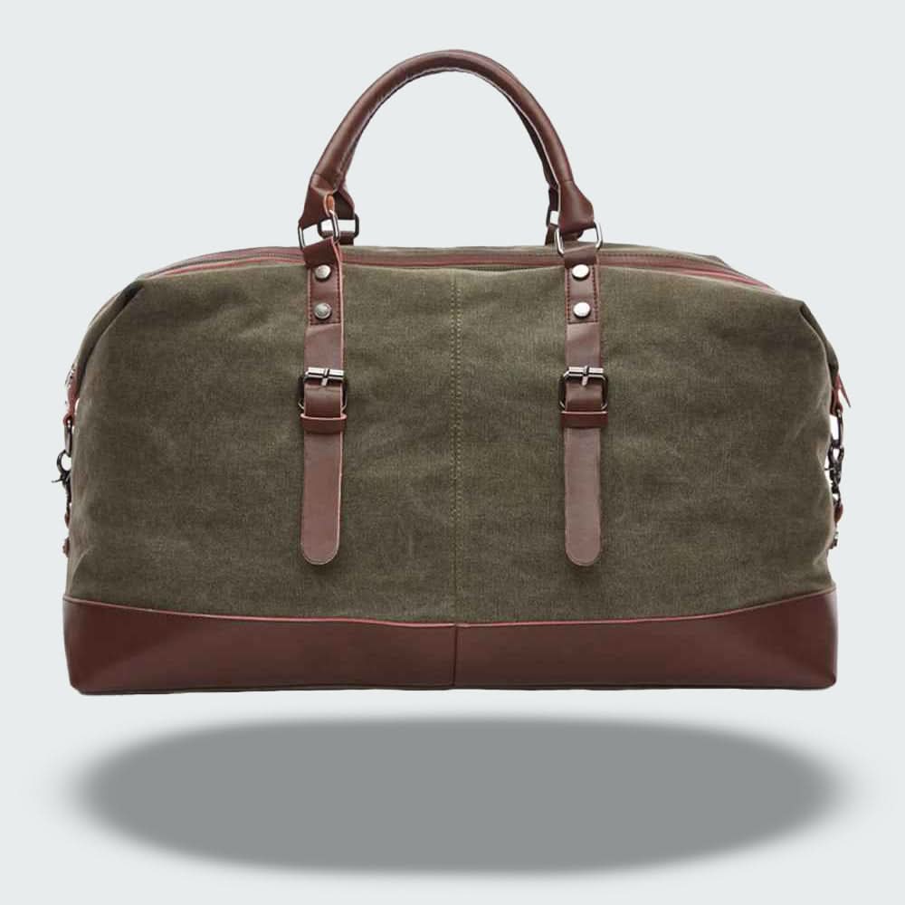 Sac de voyage en toile et cuir pour hommes - Escapade du week-end