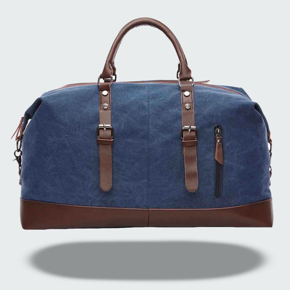 Sac de voyage en toile et cuir pour hommes - Escapade du week-end