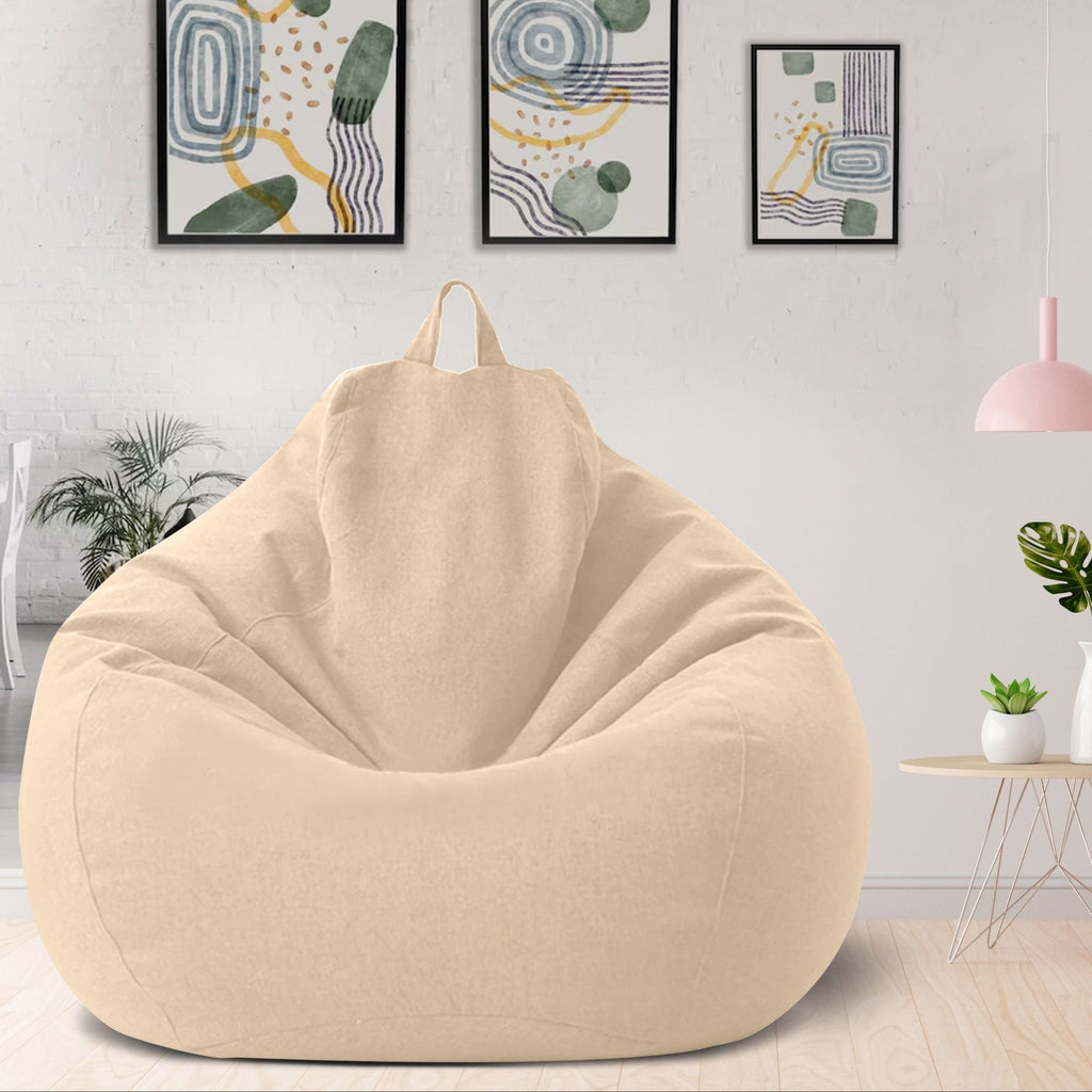 Norvo | Bean Bag Luxueux en Lin – Mobilier de Confort Ergonomique et Élégant