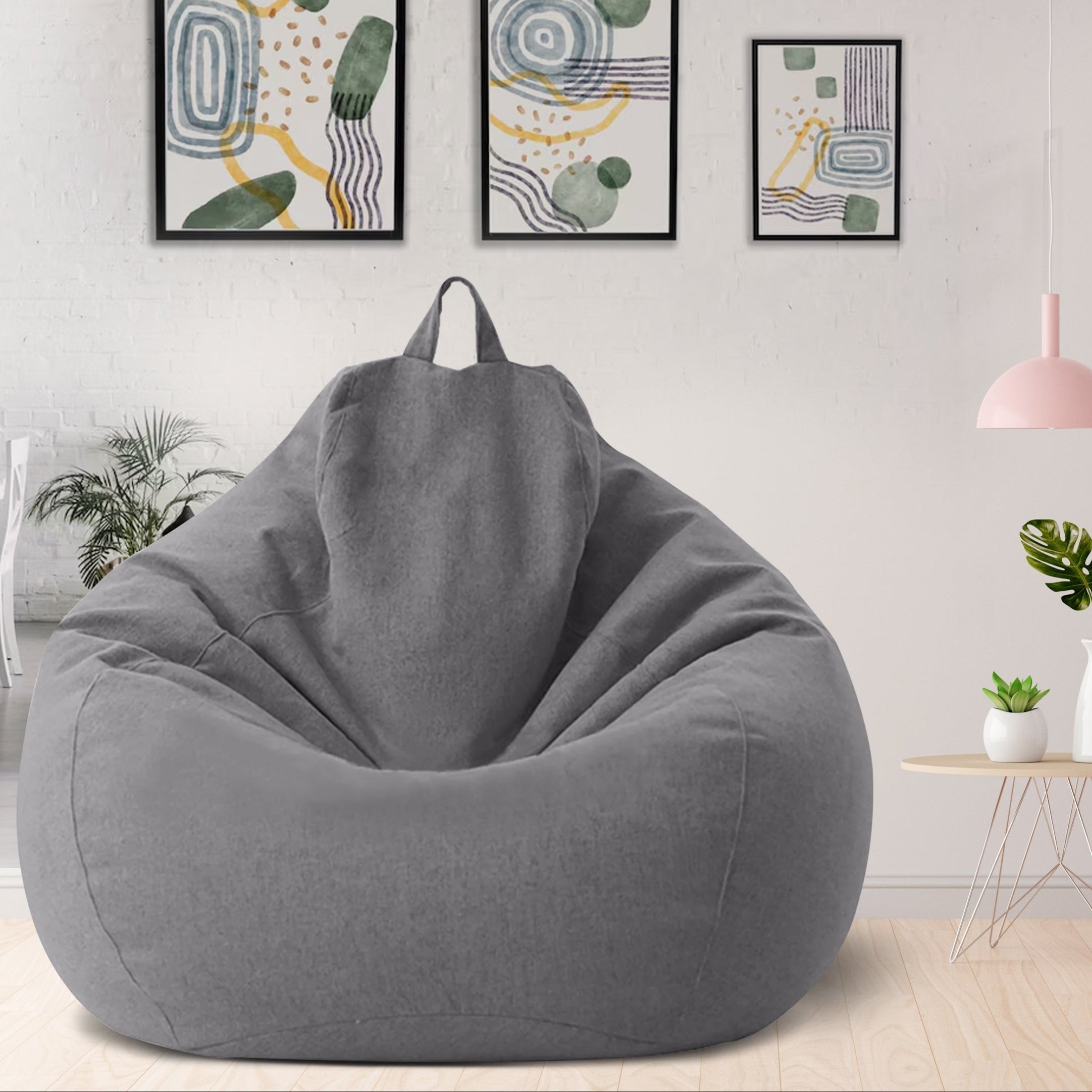 Norvo | Bean Bag Luxueux en Lin – Mobilier de Confort Ergonomique et Élégant