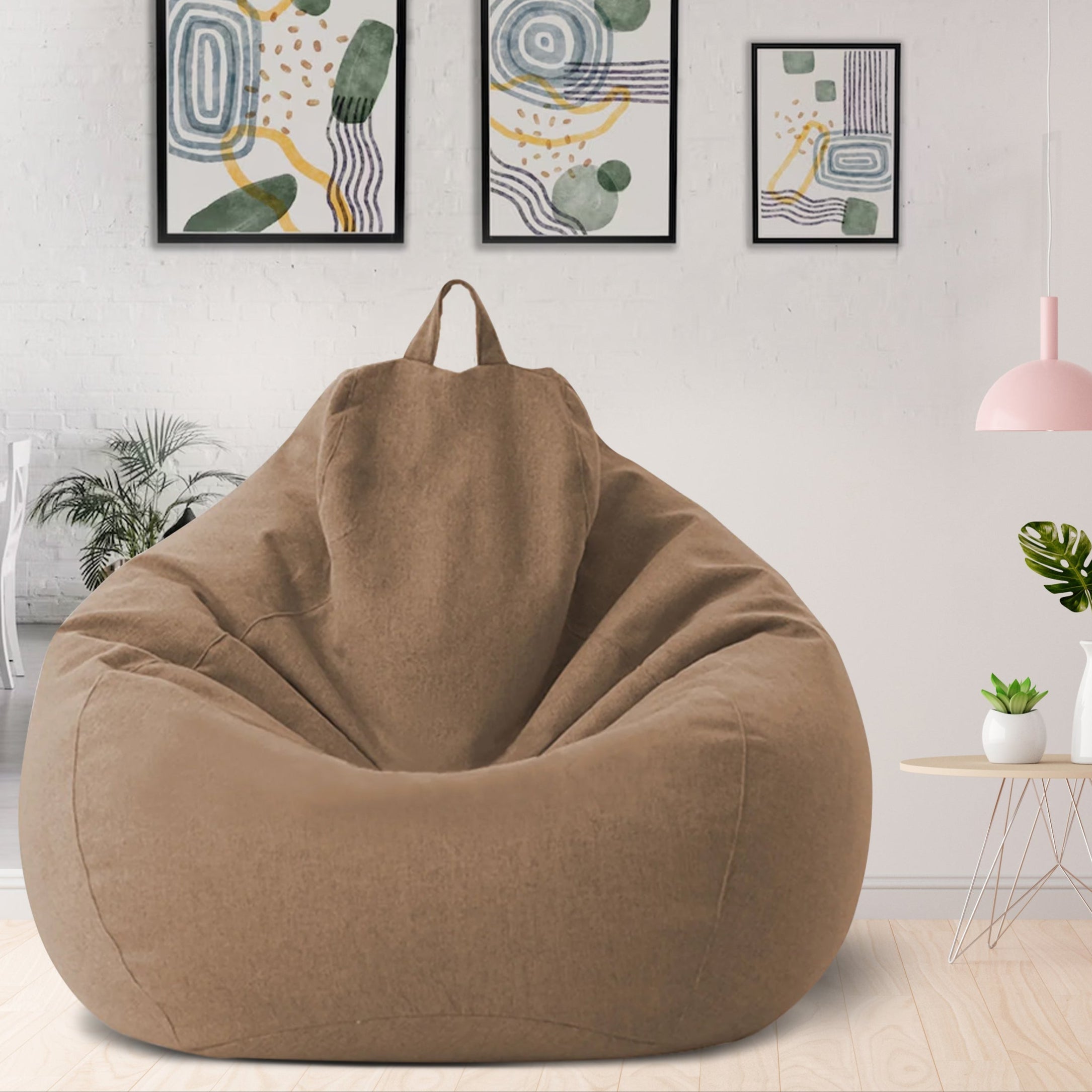 Norvo | Bean Bag Luxueux en Lin – Mobilier de Confort Ergonomique et Élégant