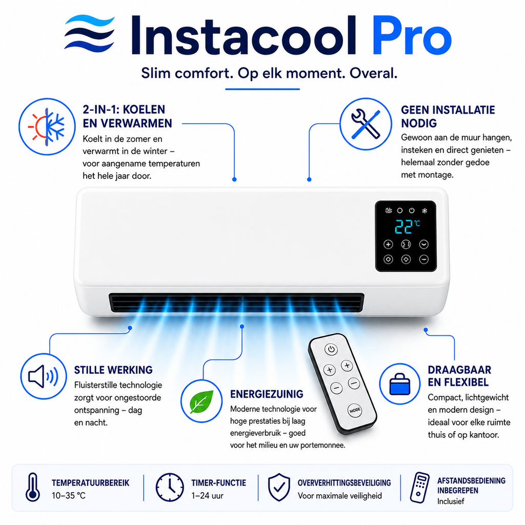 Climatiseur Mobile & Chauffage 2-en-1 – Sans Installation, jusqu'à 51 m²