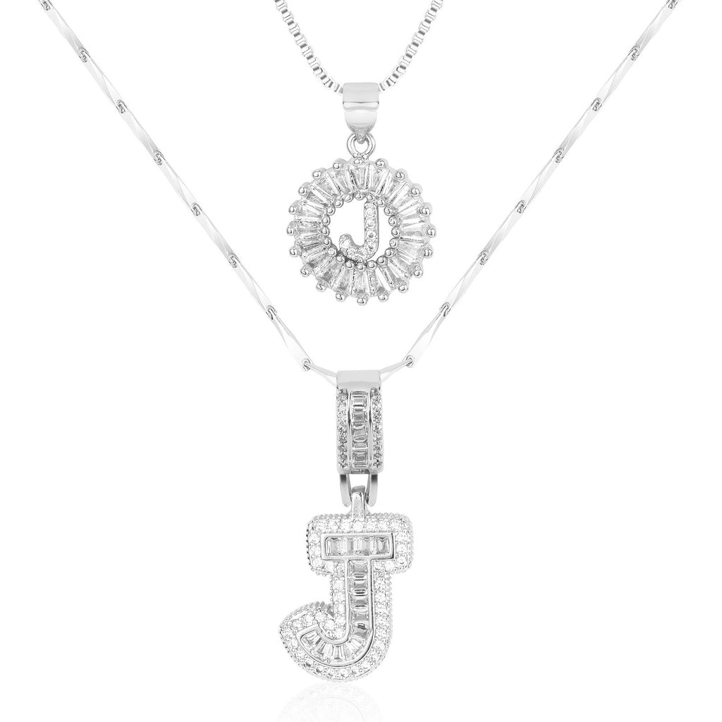 Collier GemLetter - Pendentif Initial avec Finition Luxe