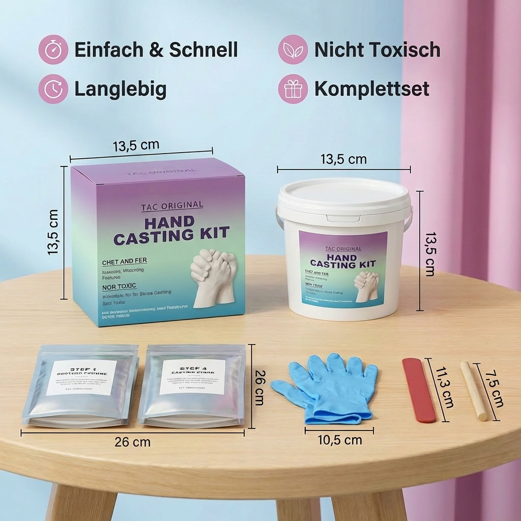 Ensemble d'empreintes de mains pour familles et couples – Ensemble de souvenirs en plâtre 3D
