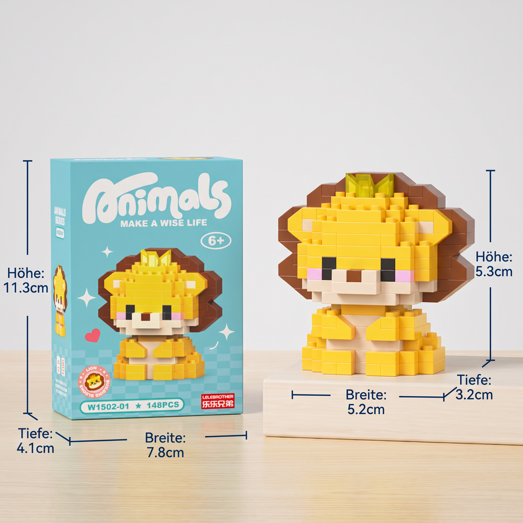 Calendrier de l'Avent Animaux en Blocs – 24 Jours de Figurines Adorables