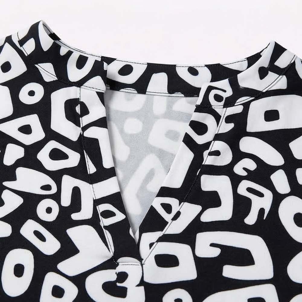 Vivara – Robe Imprimée à Col V Aérée pour Femmes