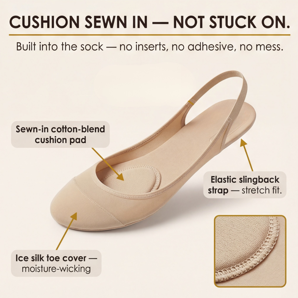 Feeluxe – Chaussettes Invisibles Rembourrées pour un Confort Toute la Journée