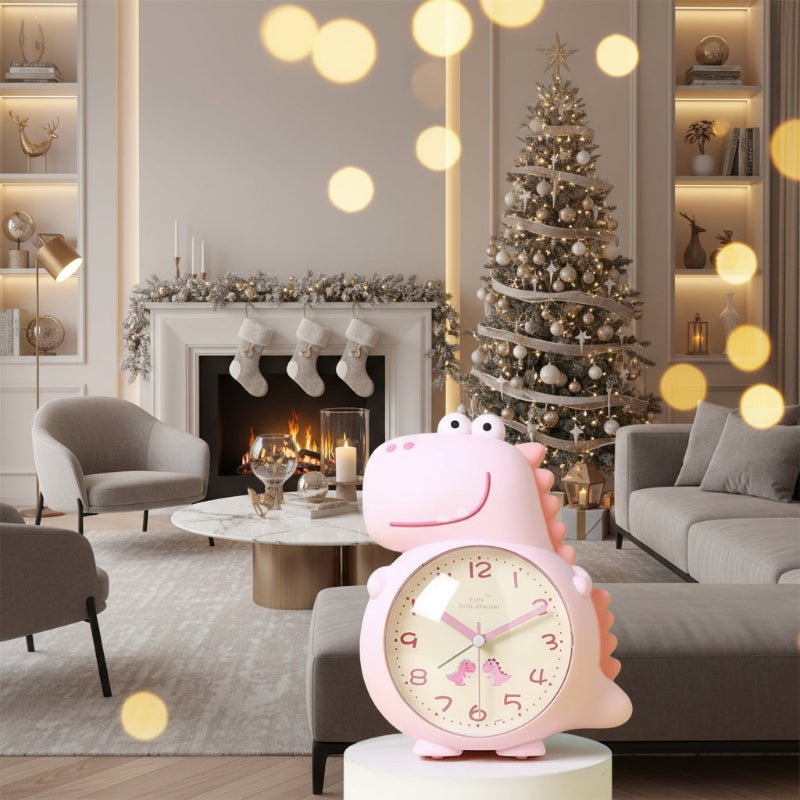 Horloge Silencieuse Dino Amusant : Réveil pour Enfants