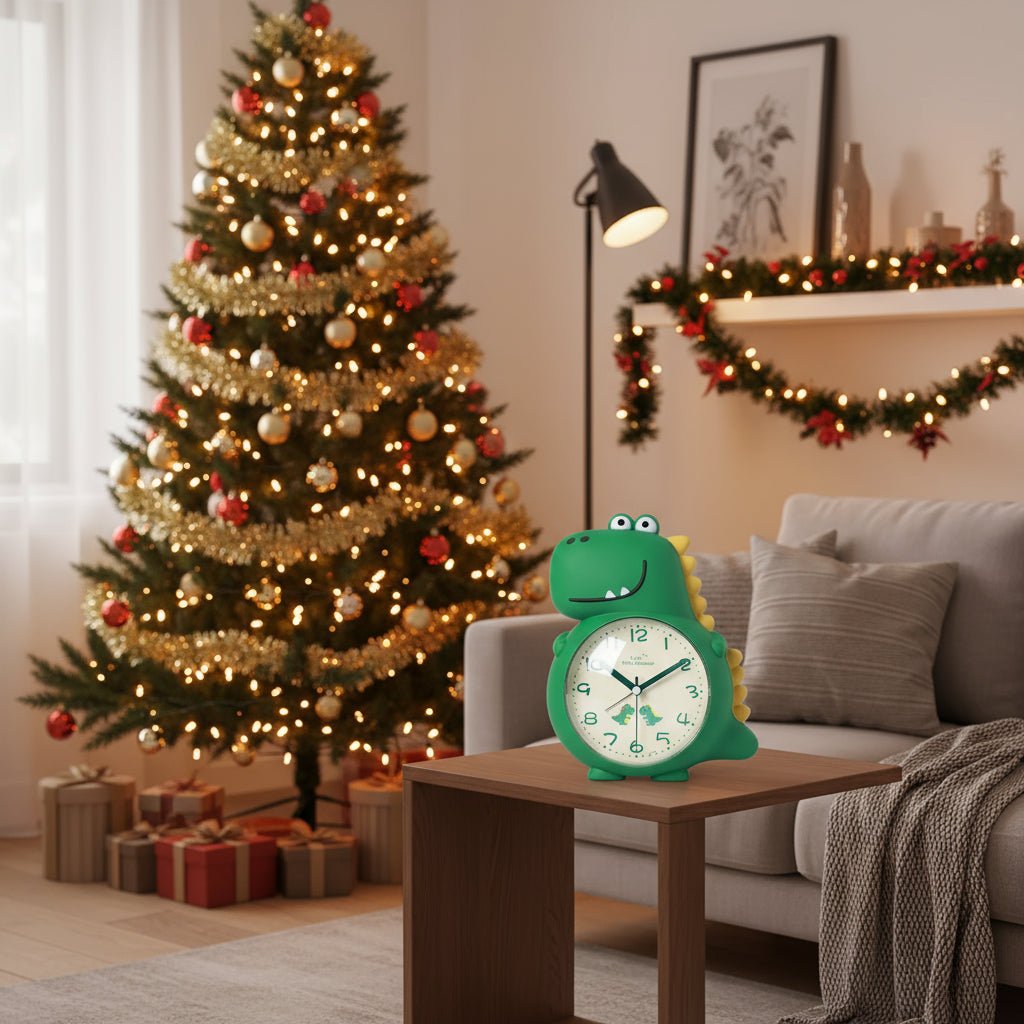 Horloge Silencieuse Dino Amusant : Réveil pour Enfants