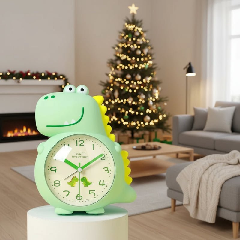 Horloge Silencieuse Dino Amusant : Réveil pour Enfants