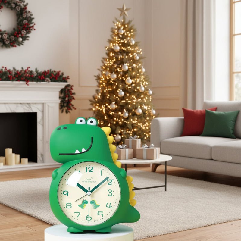 Horloge Silencieuse Dino Amusant : Réveil pour Enfants