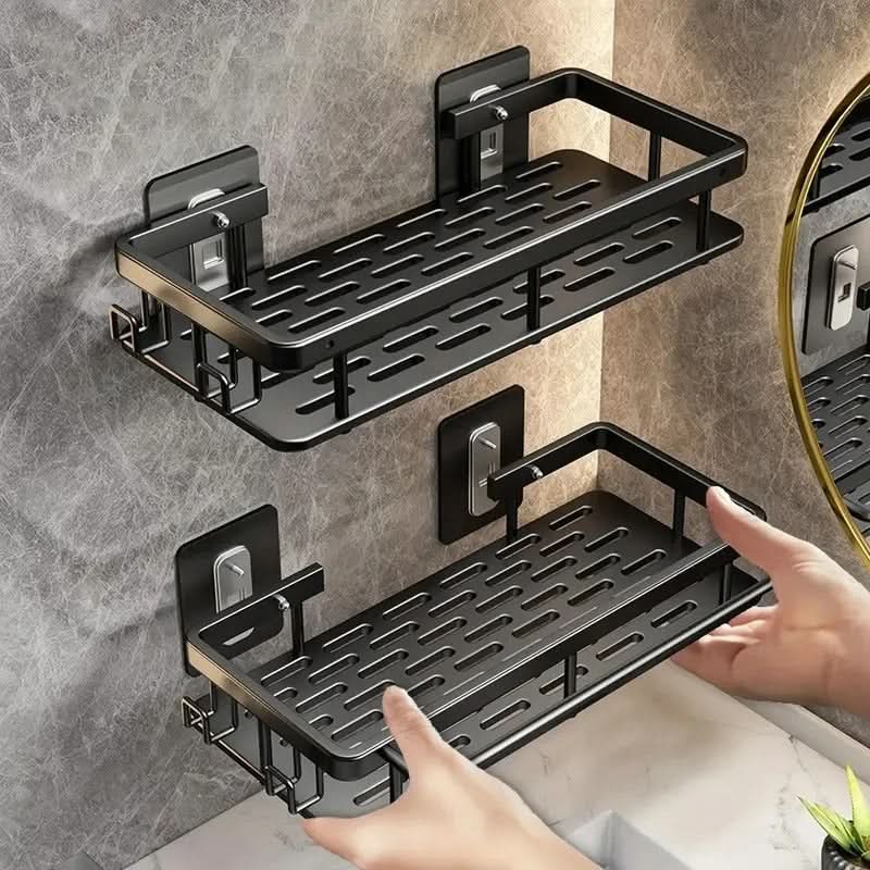 Étagère de Salle de Bain Auto-Adhésive | Sans Perçage & Acier Inoxydable