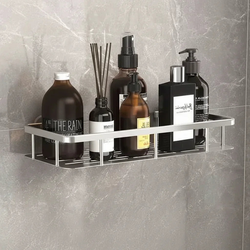 Étagère de Salle de Bain Auto-Adhésive | Sans Perçage & Acier Inoxydable