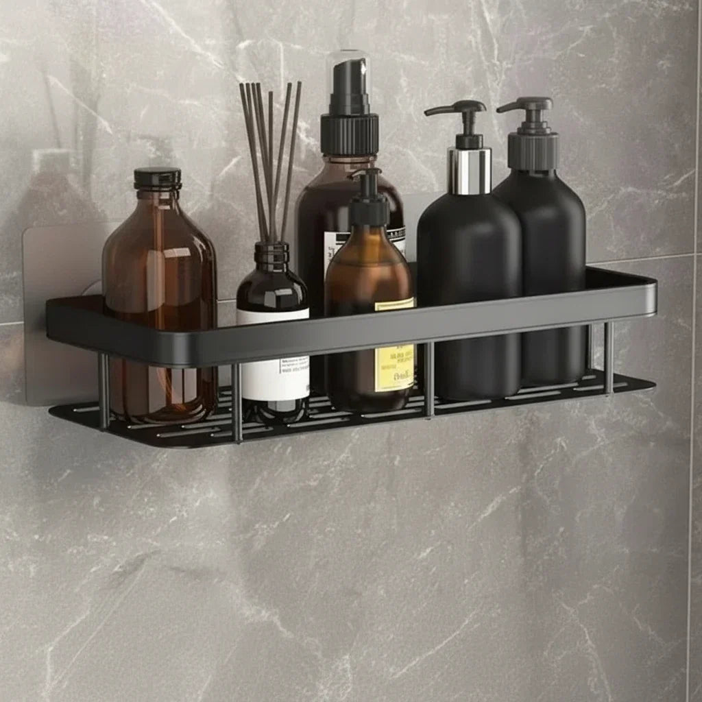 Étagère de Salle de Bain Auto-Adhésive | Sans Perçage & Acier Inoxydable