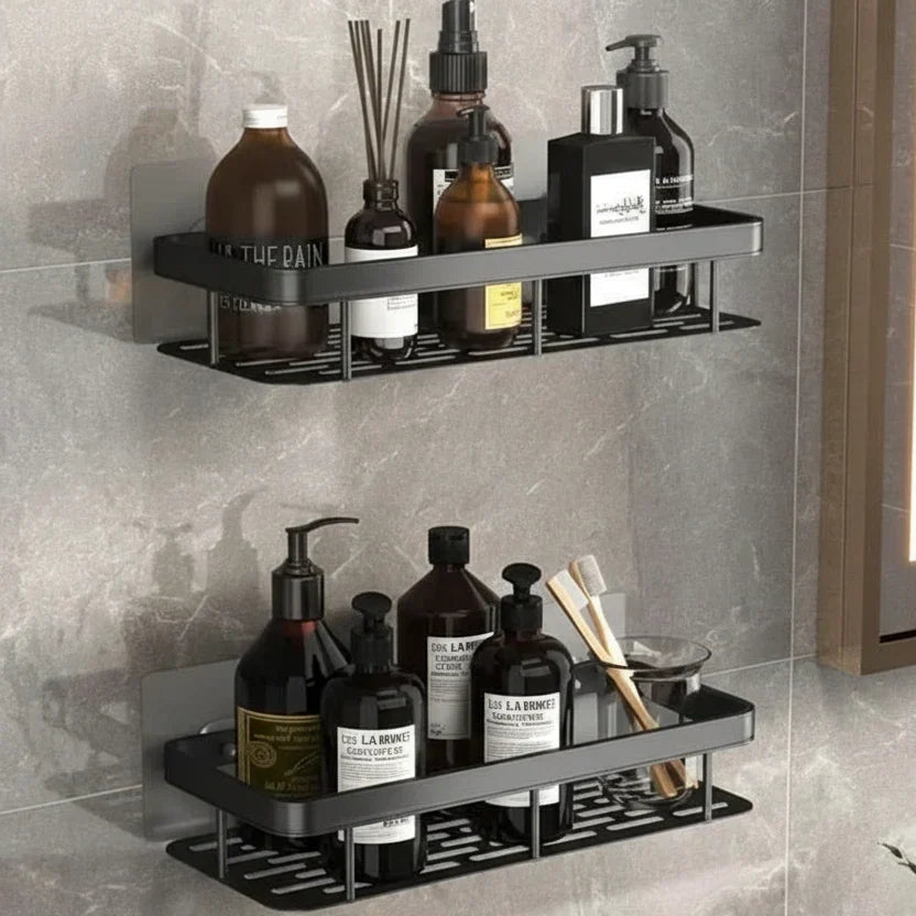 Étagère de Salle de Bain Auto-Adhésive | Sans Perçage & Acier Inoxydable