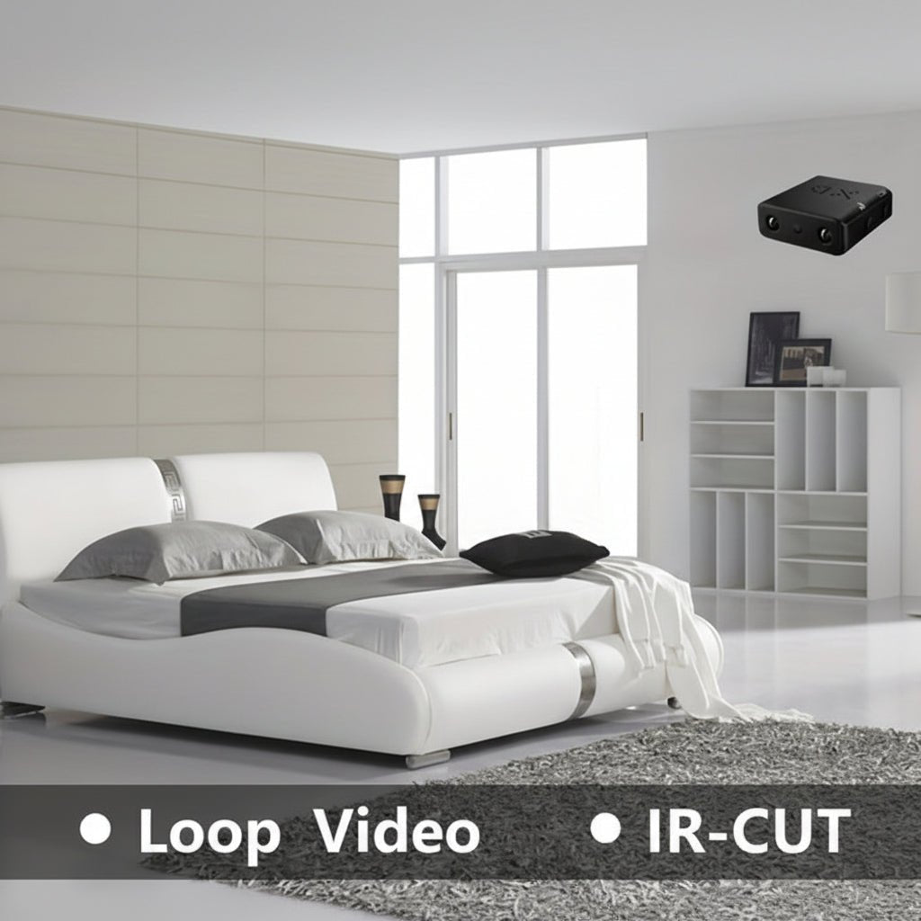 Caméra Mini Full HD avec Vision Nocturne Infrarouge et Détection de Mouvement