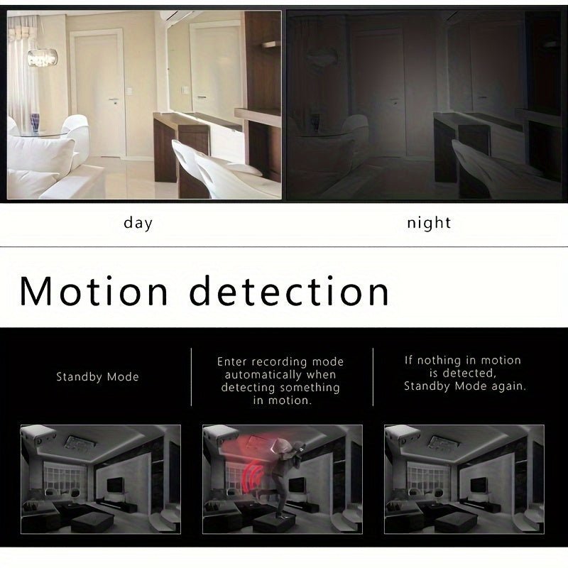 Caméra Mini Full HD avec Vision Nocturne Infrarouge et Détection de Mouvement