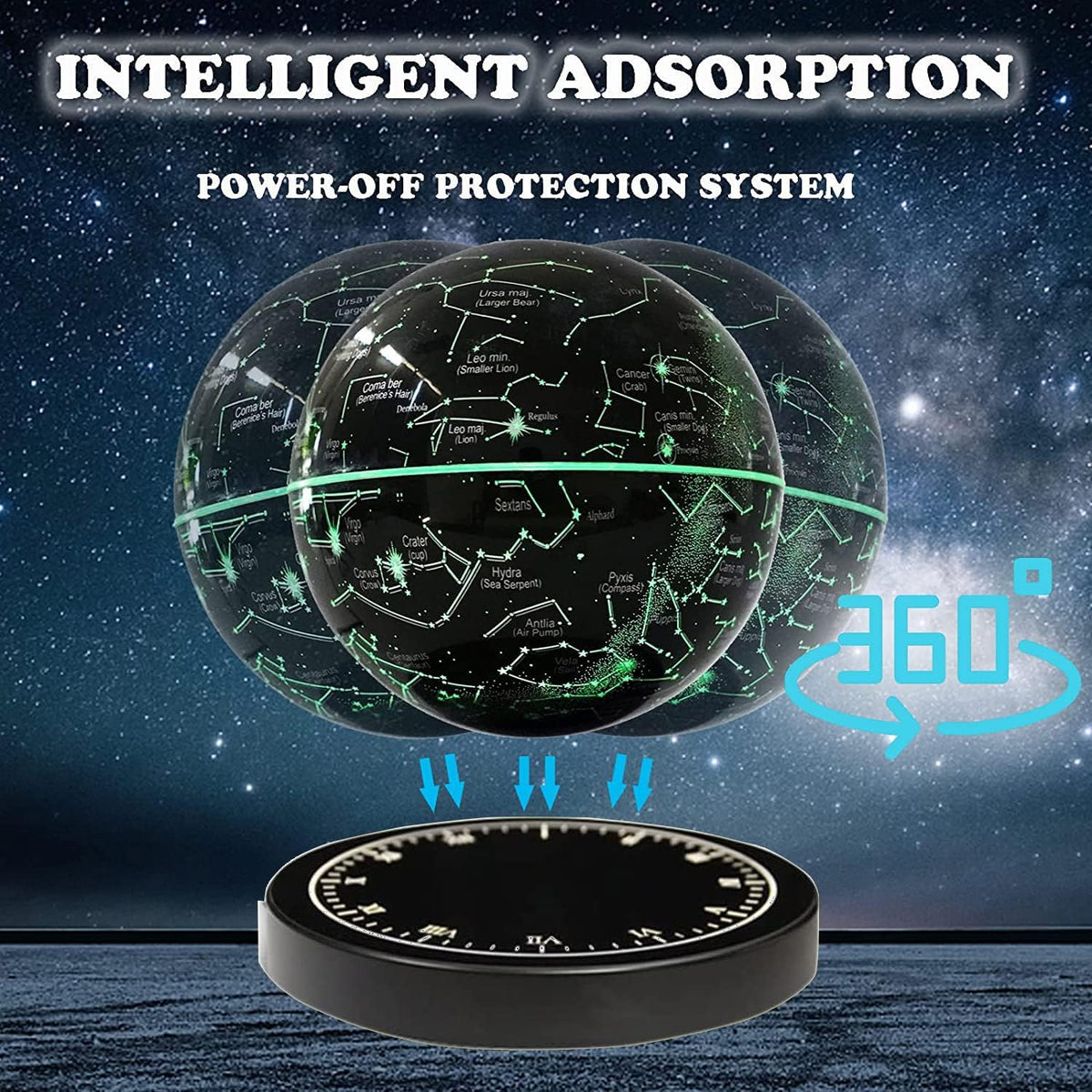 Lampe de Constellation Étoilée Flottante avec Lévitation Magnétique