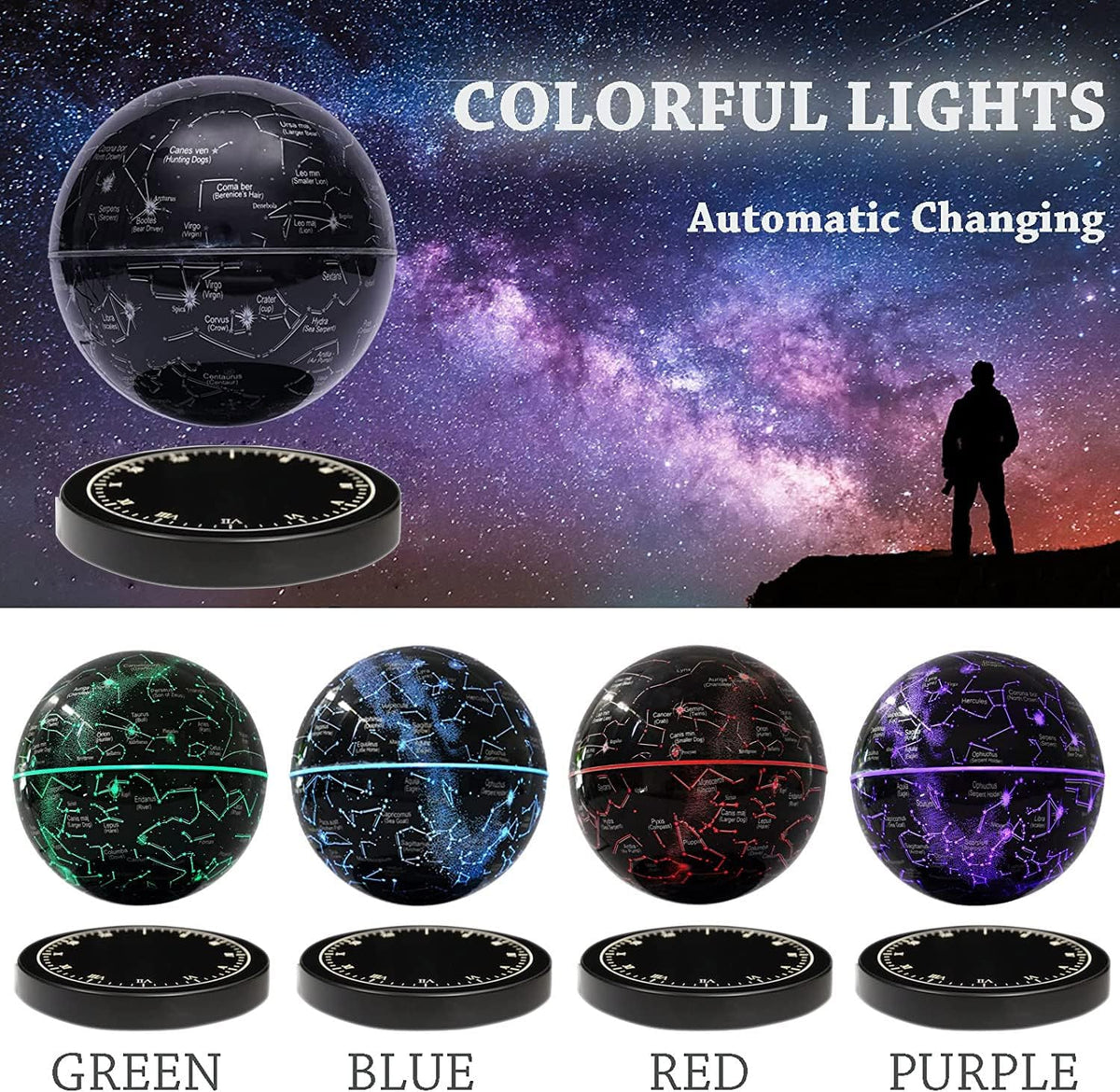 Lampe de Constellation Étoilée Flottante avec Lévitation Magnétique
