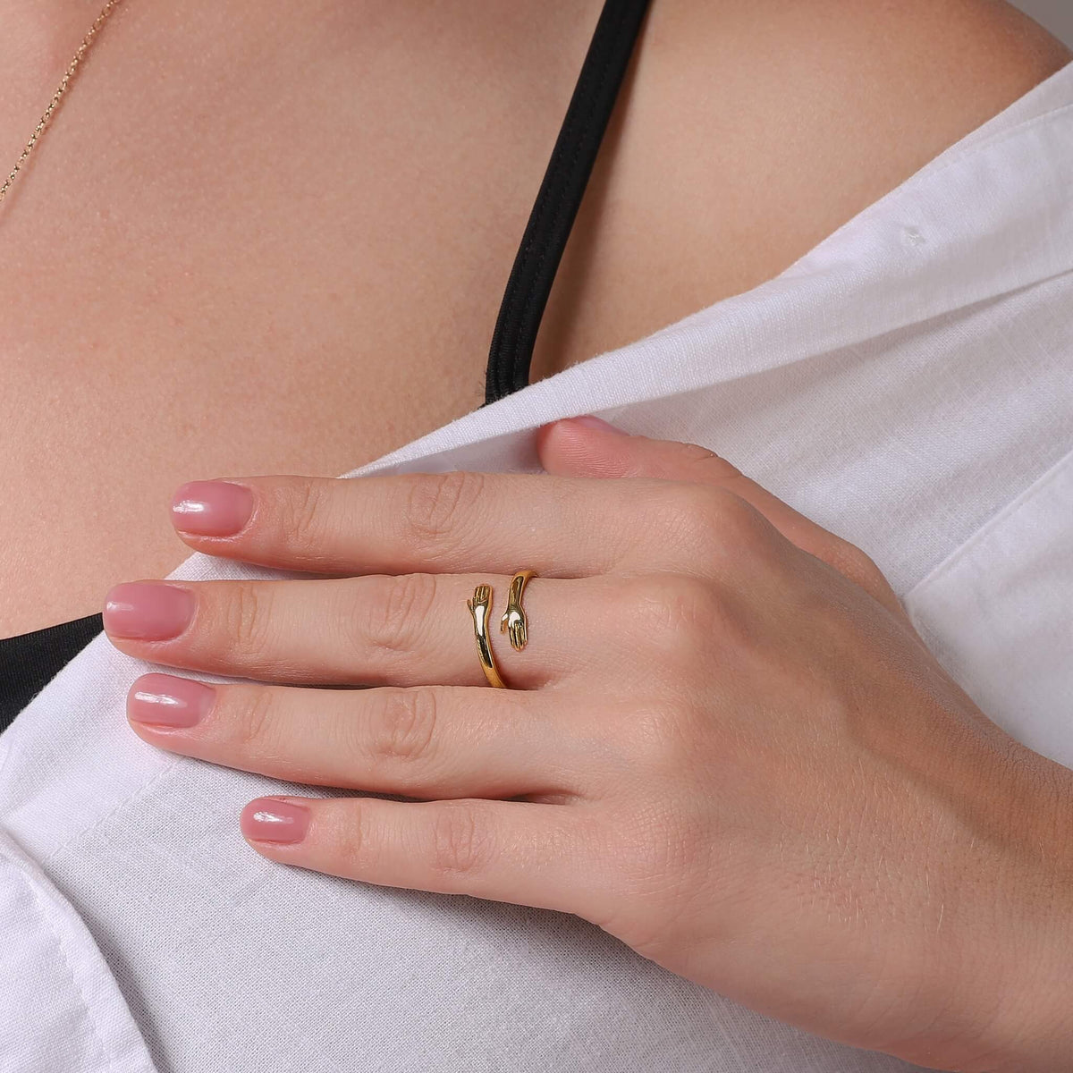 Jewelance™ HugRing 1+1 GRATUIT : Bague Promesse de Style Réglable